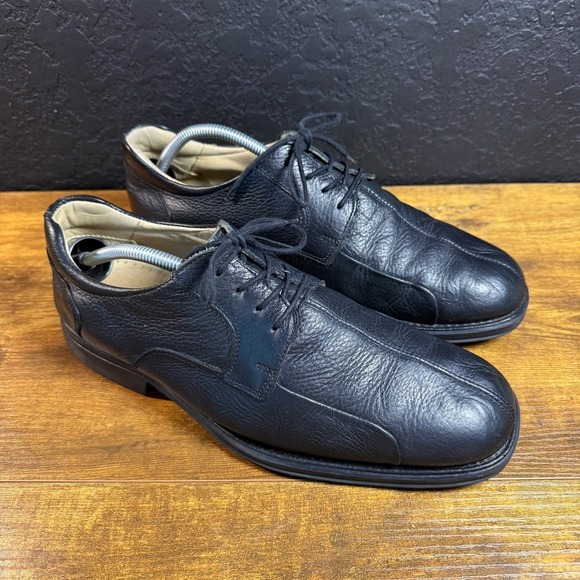 Belvedere‎ Bay Bridge Black Pebbled Leather Split Toe Oxford  display picture 1